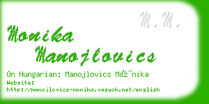 monika manojlovics business card